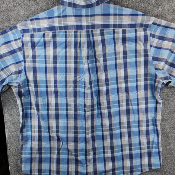 Brooks Brothers XXL Madison Blue Plaid Long Sleeve Button Up Non-iron All Cotton - Picture 16 of 16